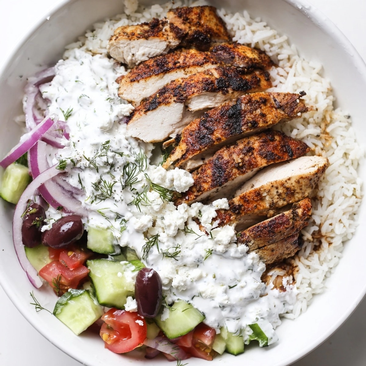 Easy Mediterranean Chicken Bowl recipe: a colorful, healthy meal perfect for lunch or dinner.