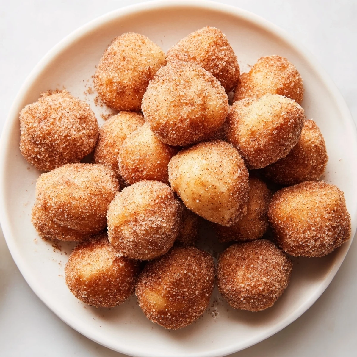 Warm, bite-sized Cinnamon Sugar Donut Holes: a classic American dessert, perfect for any sweet craving.