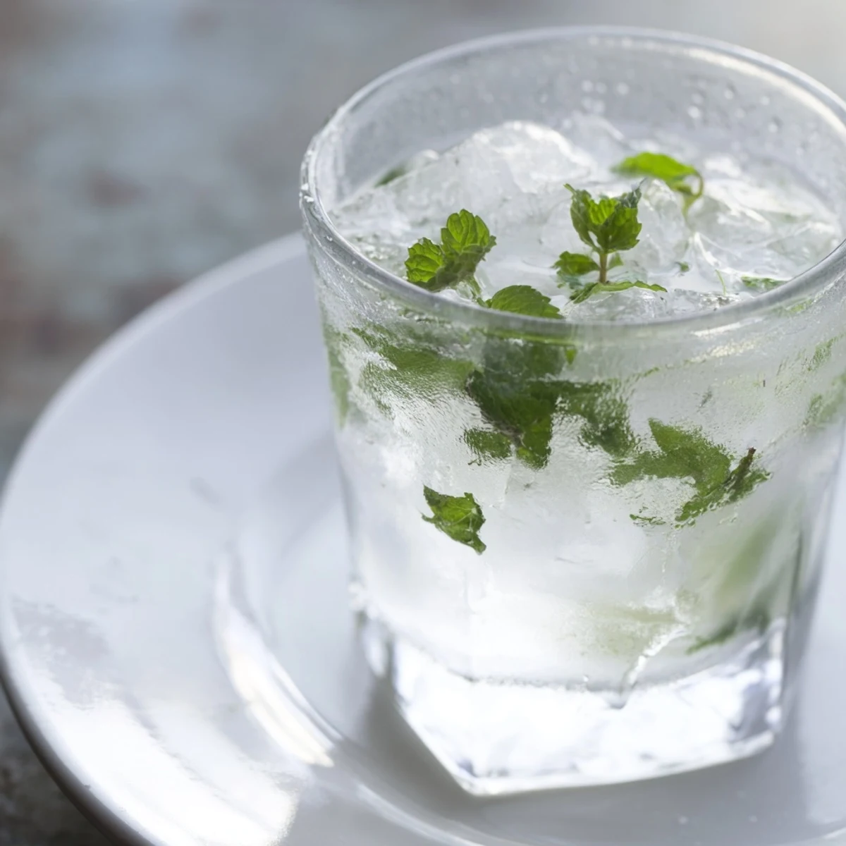 Bright green Peppermint Cordial in a glass, ready for pouring over ice, so refreshing!