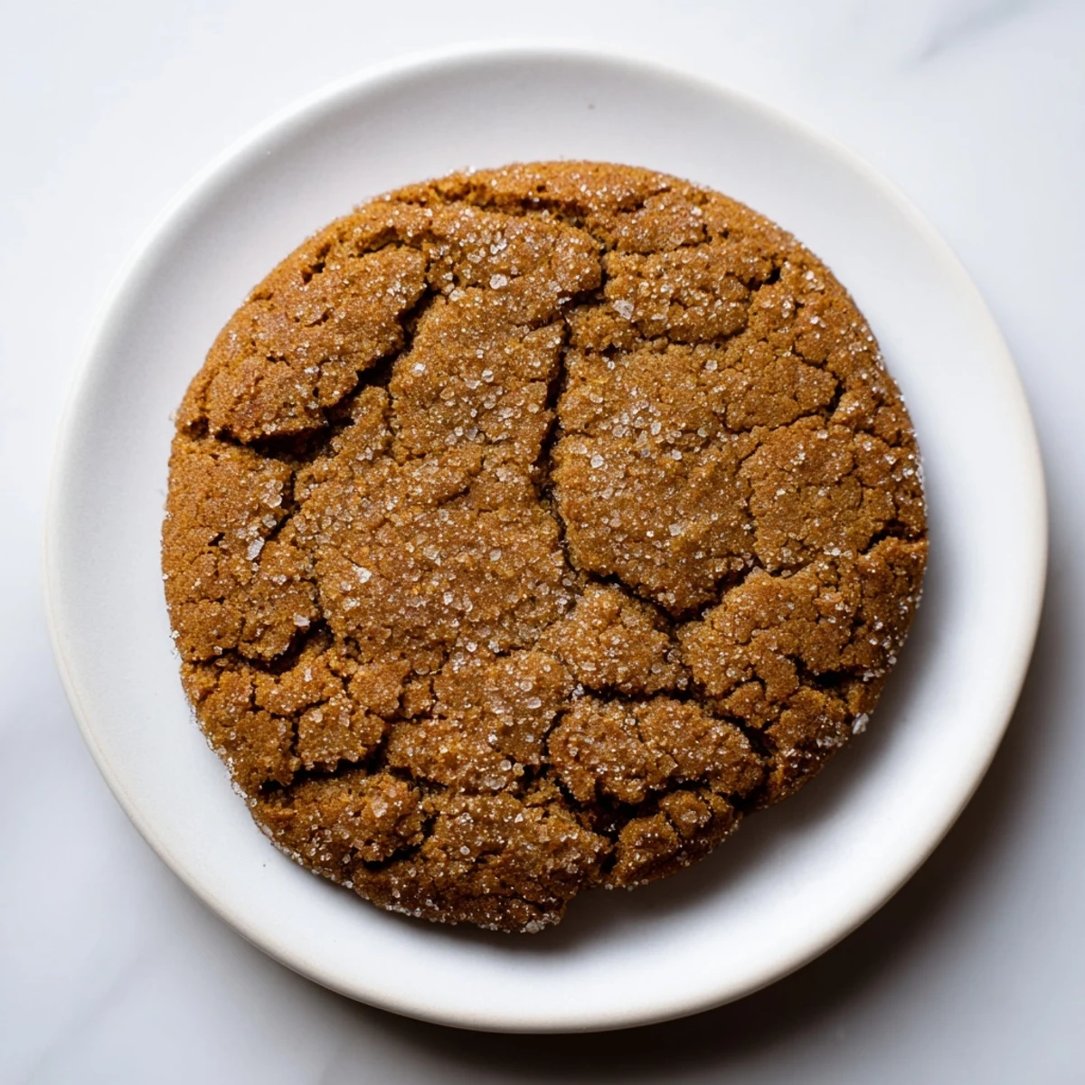 Close-up of a stack of richly flavored Ginger Molasses Cookies, ready for sharing and enjoyment.
