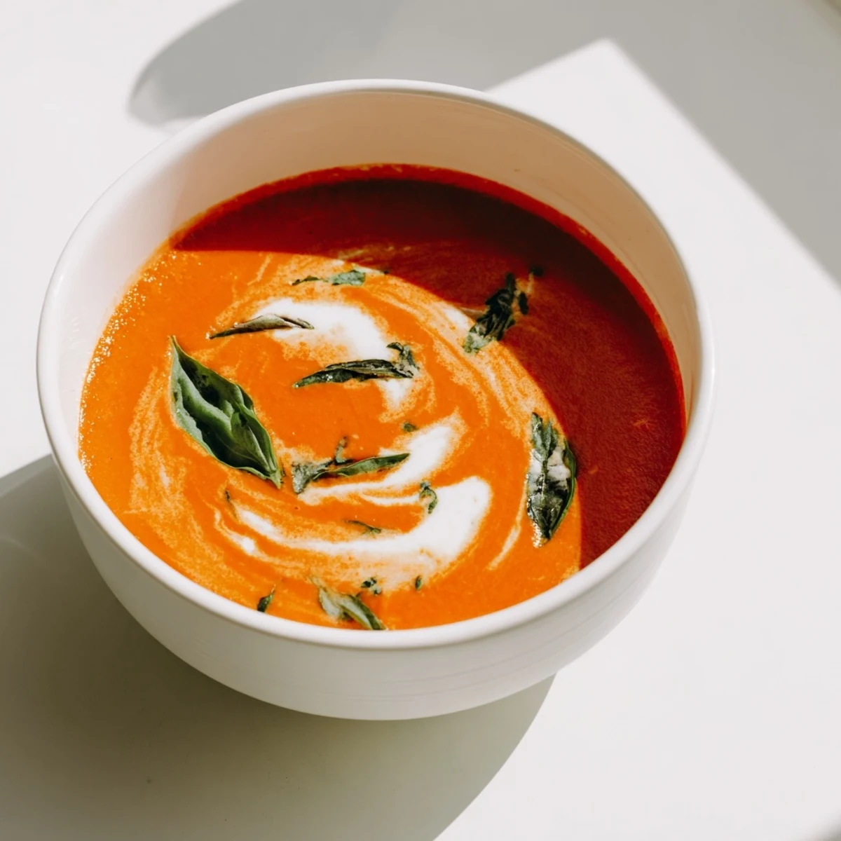 Creamy Tomato Bisque Basil