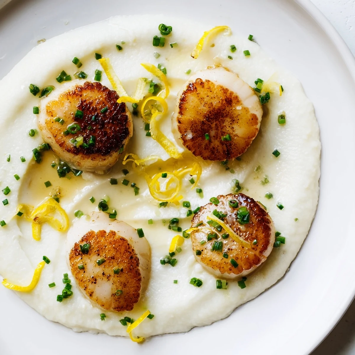 Pan Seared Scallops Cauliflower