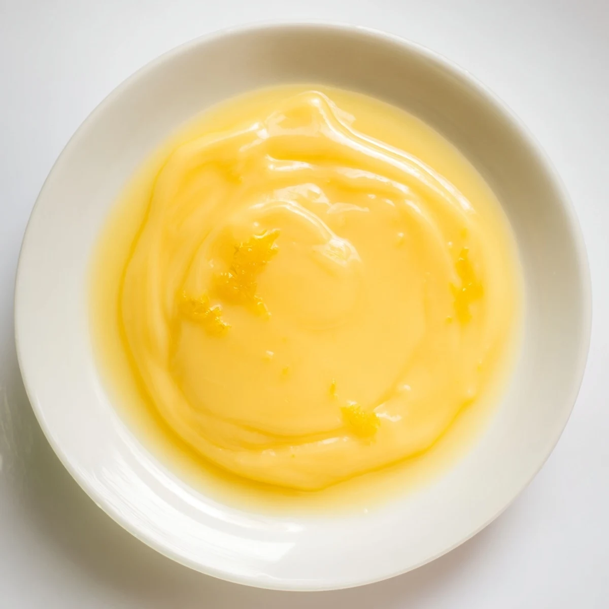 A spoonful of the silky zesty lemon curd, ready to be enjoyed with its bright citrus flavor.