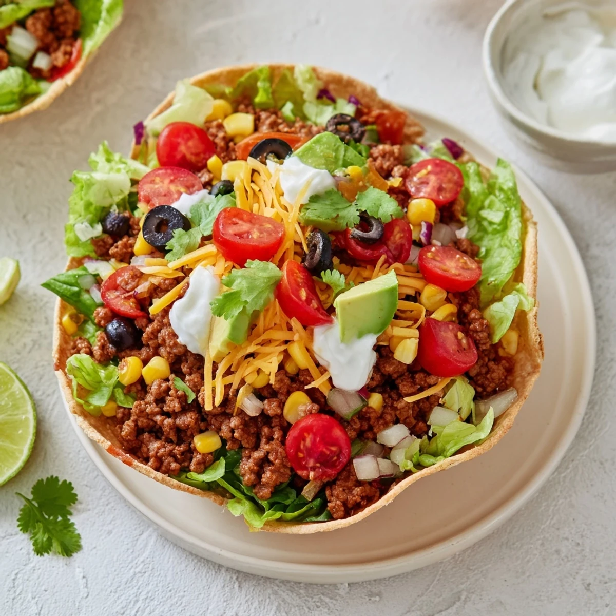 Beef Taco Salad Bowl