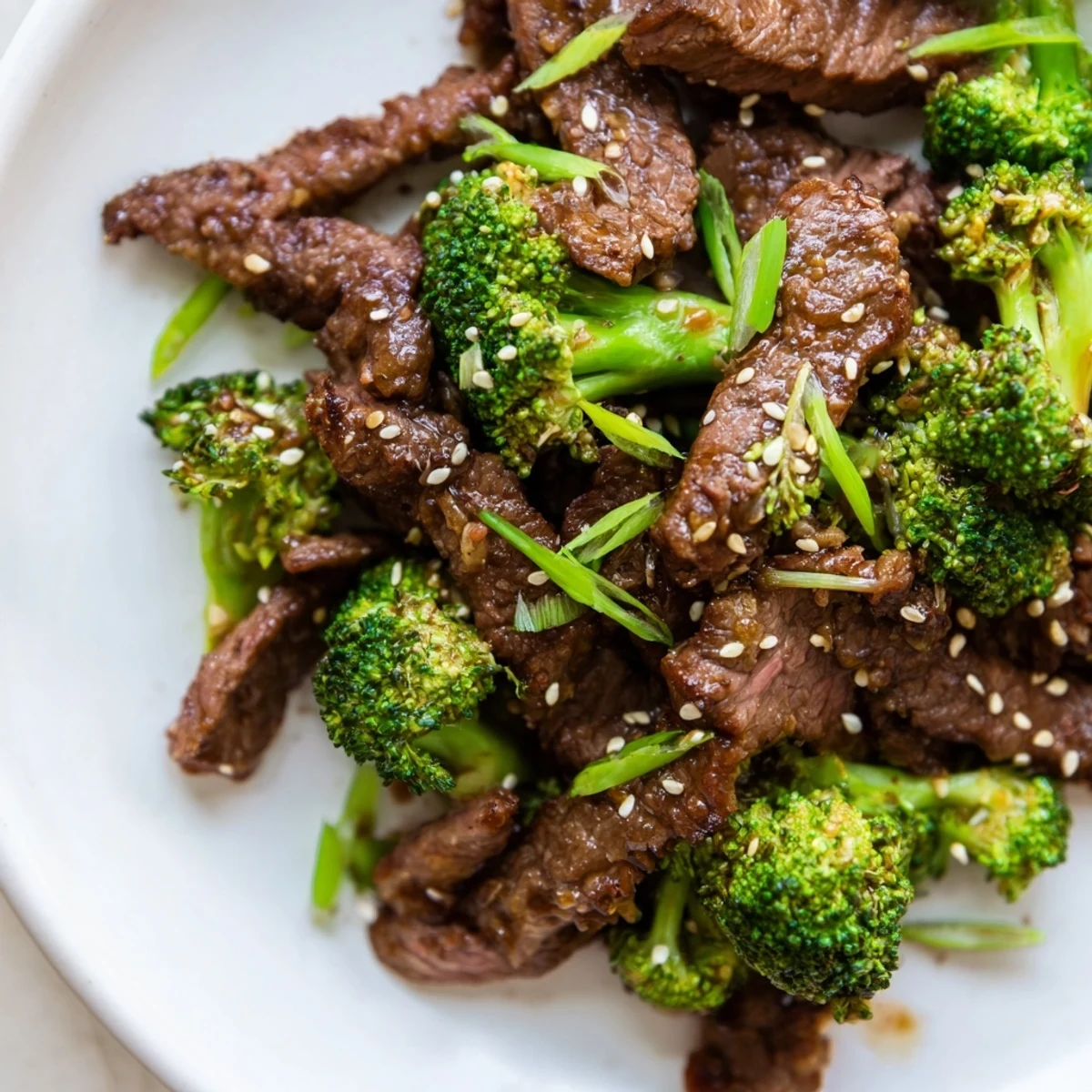 Freshly cooked Keto Friendly Beef and Broccoli Stir Fry steaming in a wok, with tender beef and bright green broccoli florets coated in savory sauce.