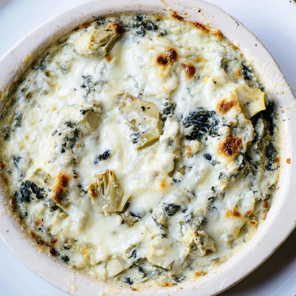 Game day snack of baked Super Bowl Spinach and Artichoke Dip with toasted pita wedges, garnished with fresh herbs on a rustic platter.