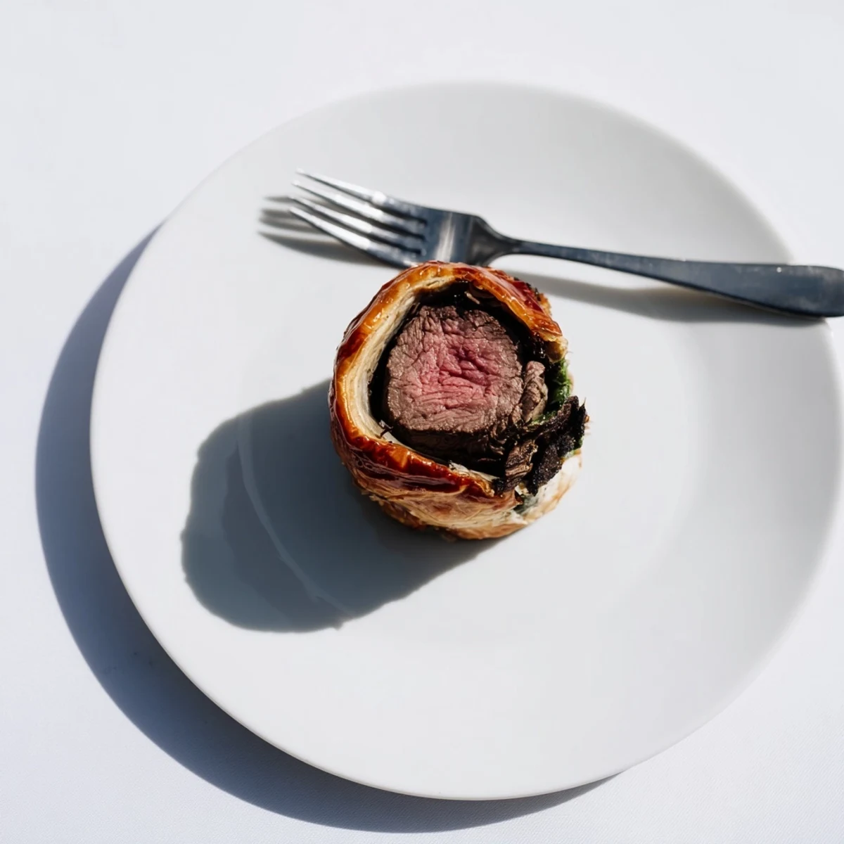 Golden puff pastry-wrapped Mini Beef Wellingtons, featuring tender fillet and savory mushroom duxelles, presented elegantly for festive appetizers.