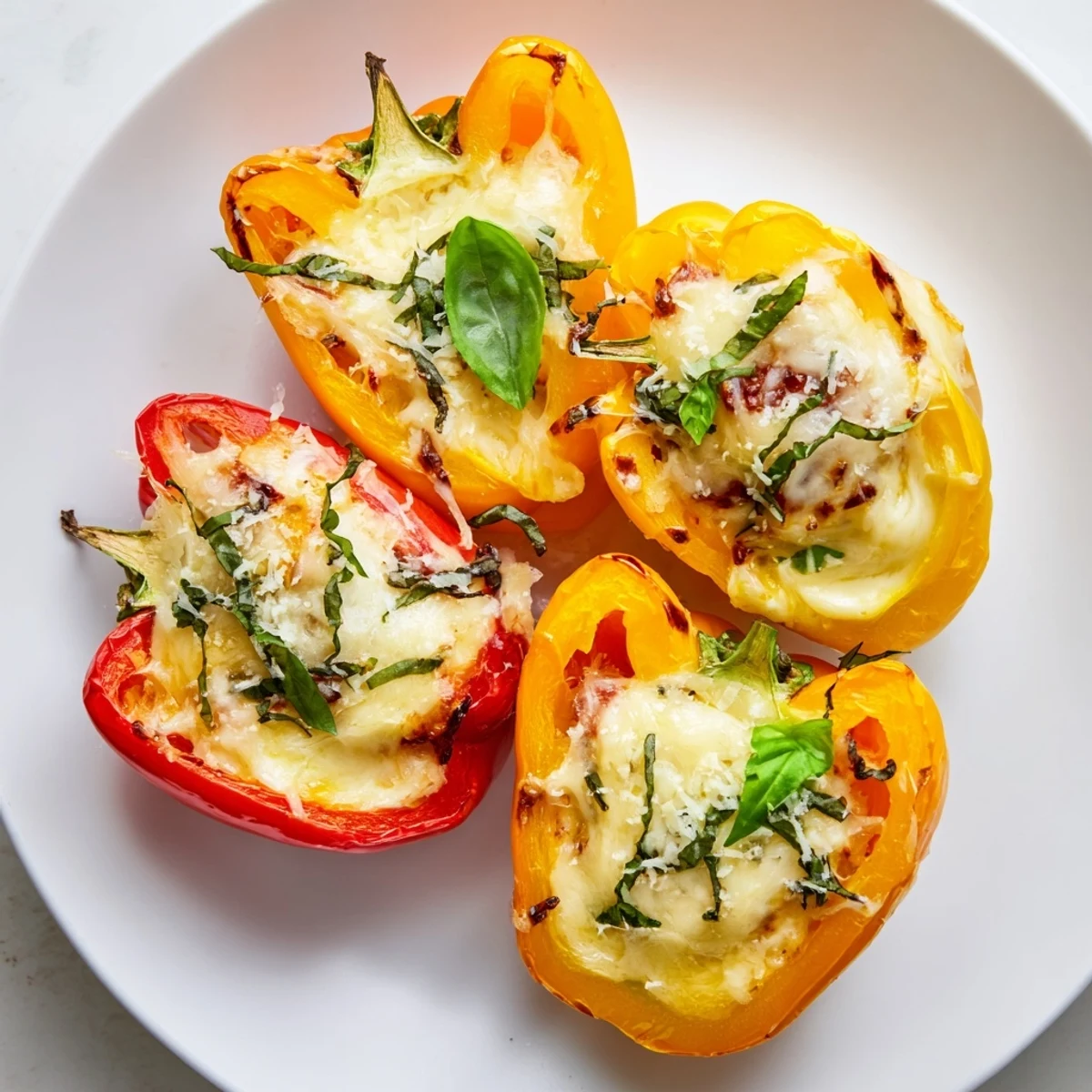 Colorful vegetarian Italian dinner served alongside a crisp green salad for a balanced meal.