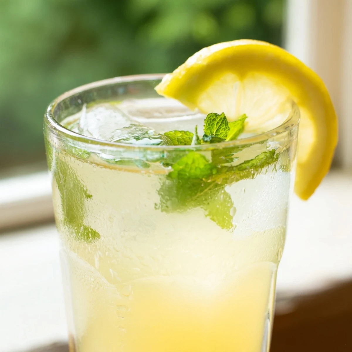 Chilled Easy Limoncello Mocktail Refreshing Drink served over ice with sparkling bubbles.