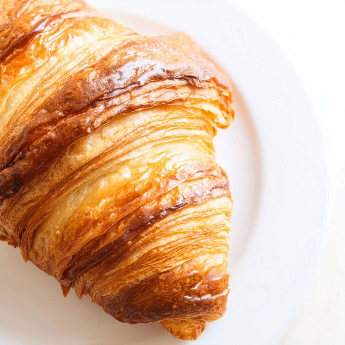 Warm gluten-free croissants served with jam and butter on a ceramic plate.