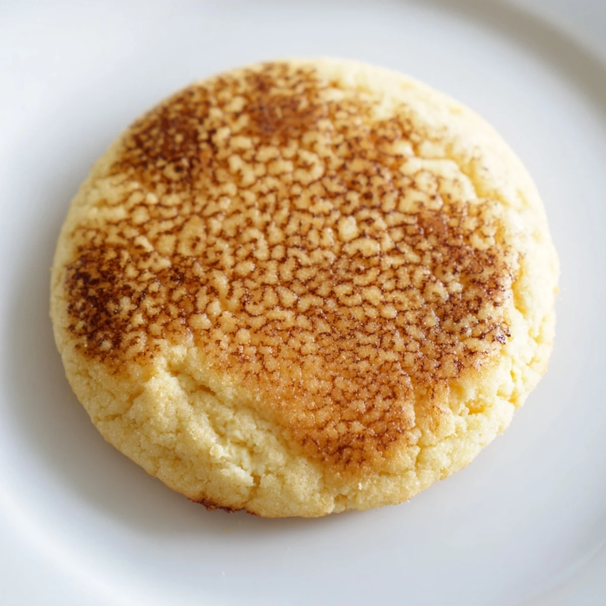 Crispy bruleed sugar topping crowns these soft baked creme brulee cookies fresh from cooling