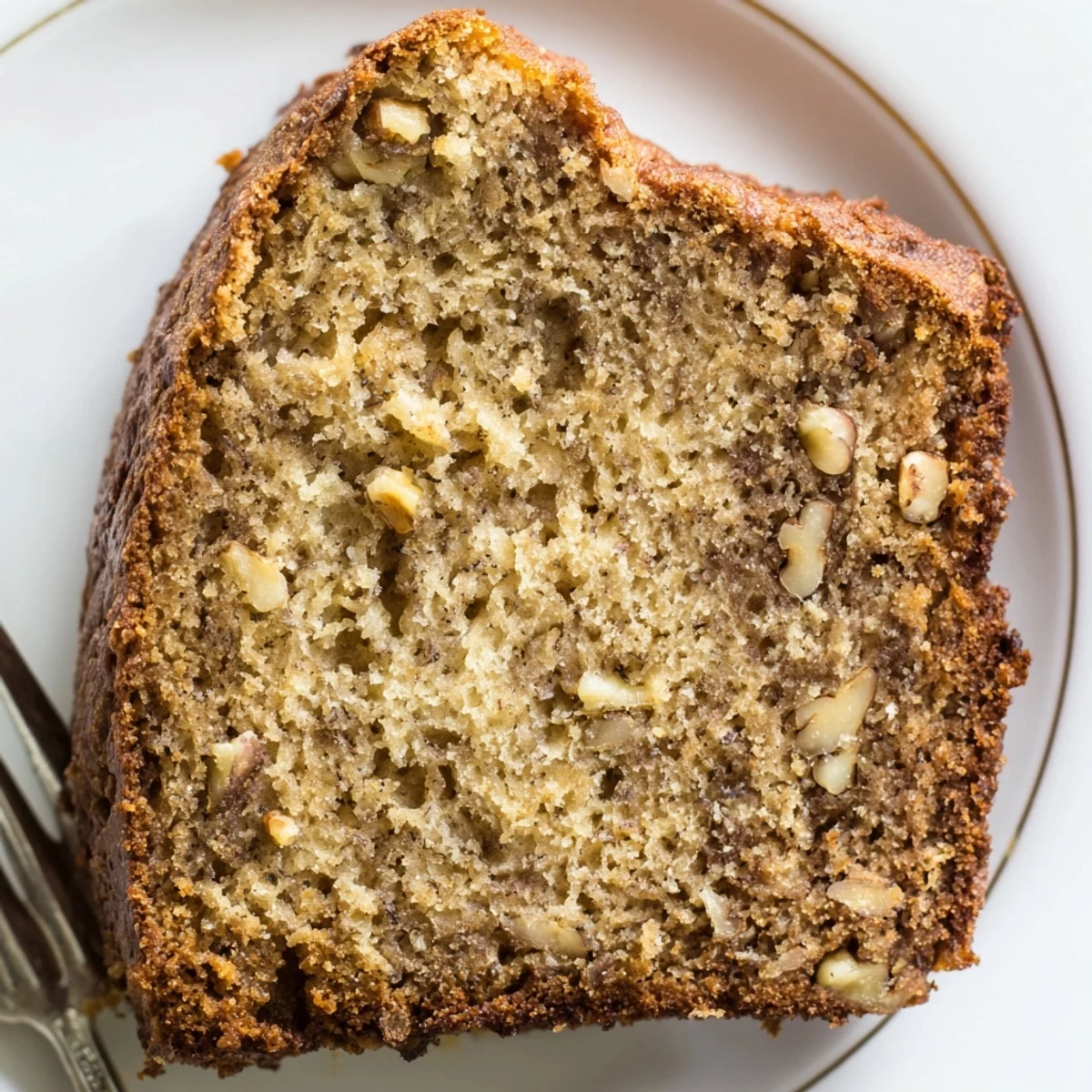 Warm Banana Bread Cake Recipe cooling on rack, golden crust, banana aroma.