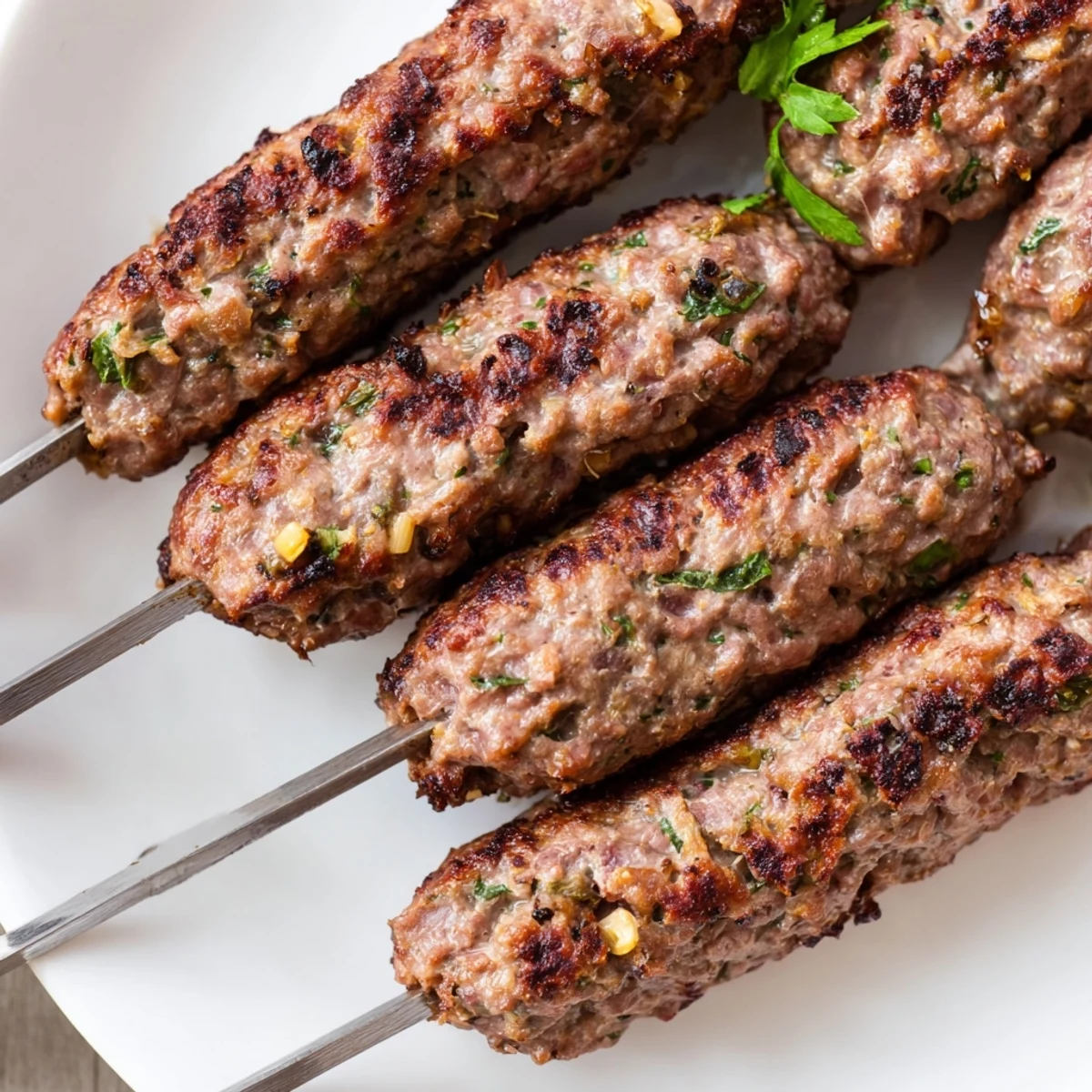 Succulent lamb kofta kebabs recipe grilled to perfection with charred edges and aromatic seasoning