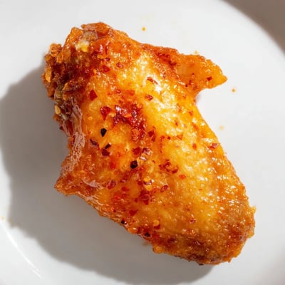 Game Day Crispy Oven Baked Chicken Wings piled high with a smoky paprika seasoning on a rustic tray.